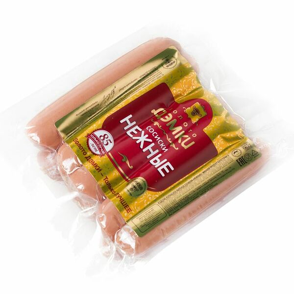 Сосиски Золото Дэмки нежные, 450г