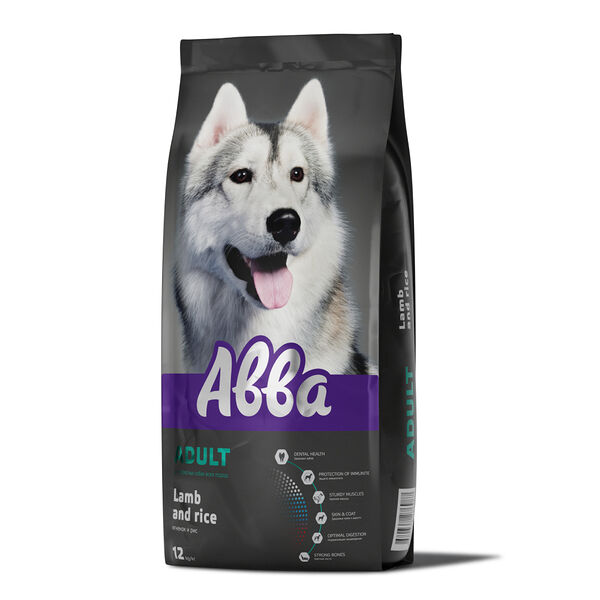 Premium Adult сухой корм Aвва для собак всех пород старше 1 года, с ягненком и рисом, 12 кг