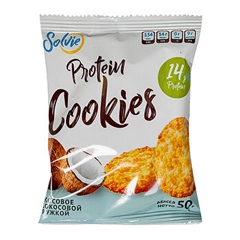 Печенье протеиновое кокосовое с кокосовой стружкой без сахара Protein cookies