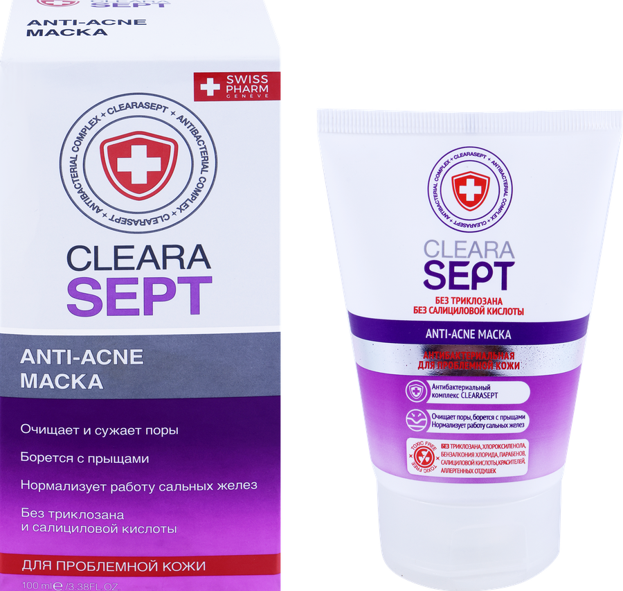 

ClearaSept маска для лица anti-acne антибактериальный для проблемной кожи