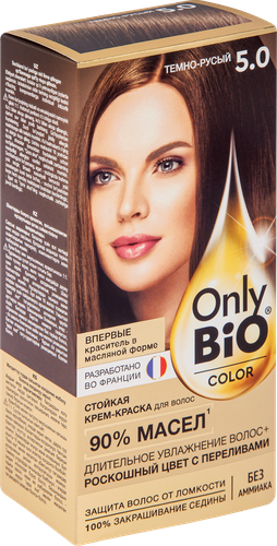 

Крем-краска для волос Only Bio Color 5.0 Темно-русый 115 мл
