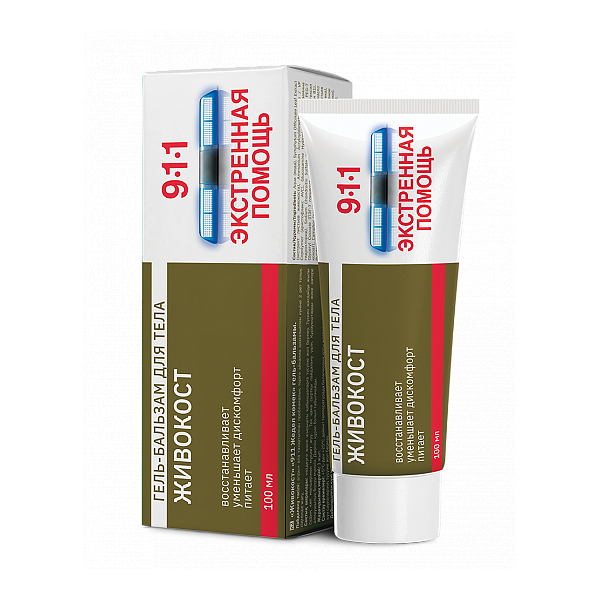 Гель-бальзам для тела 911 Живокост 100 мл