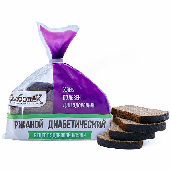 Хлеб Диабетический ржаной в нарезке, 300г