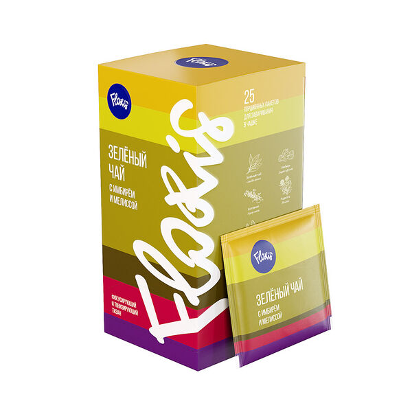 Чай Floris зеленый с имбирем и мелиссой 25 саше