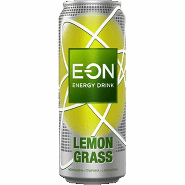 Напиток E-On Lemongrass энергетический газированный