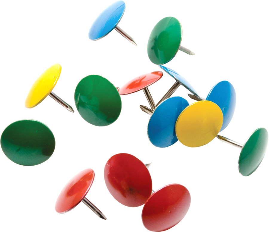 

Кнопки-гвоздики канцелярские BERLINGO 10мм цветные Арт. 116002, 50шт