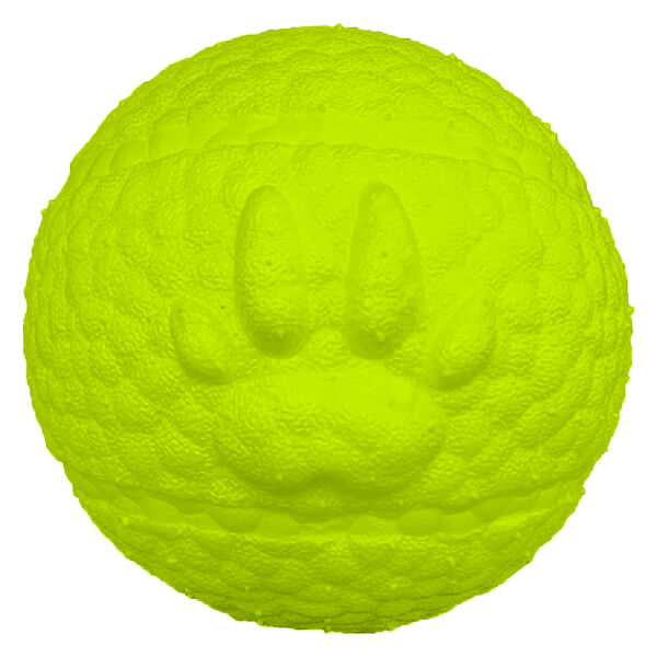 Mr.Kranch игрушка для собак мяч с лапкой 8 см., Желтый