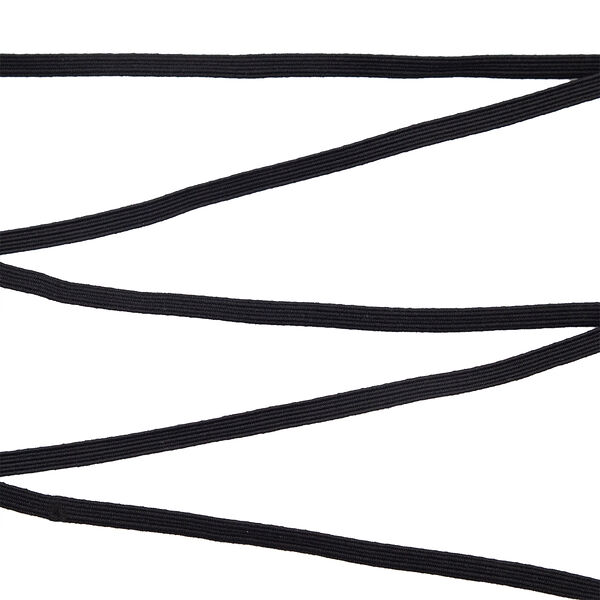 Тесьма эластичная Нудольская плетельно-басонная фабрика С 842/1, 5 мм, черная, 10 м