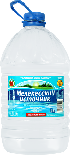 

Вода минеральная Мелекесский Источник природная столовая негазированная 5 л