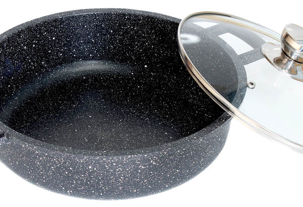 Жаровня HOMECLUB Marble 28см, литой алюминий, стеклянная крышка, 4.3л Арт. HC-28ST