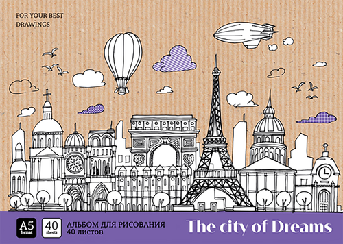 

Альбом для рисования ArtSpace Путешествия City of dreams А5, 40 листов, в ассортименте