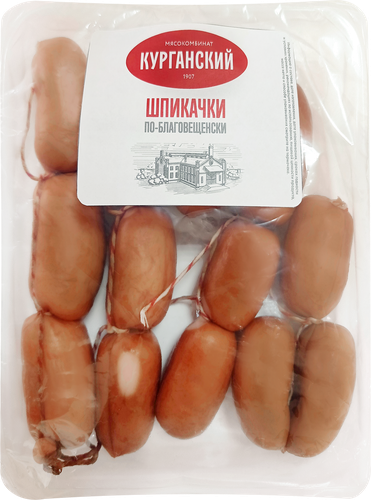

Шпикачки МК КУРГАНСКИЙ по-благовещенски кат.Б вес до 1.2кг