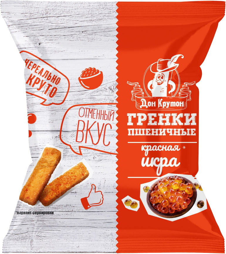 

Гренки Дон Крутон пшеничные Красная икра