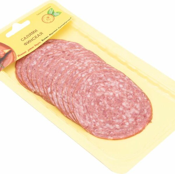 Салями варёно-копчёные Иней Финская в нарезке, 150г