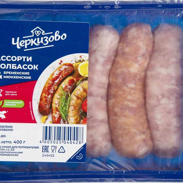 Ассорти колбасок охлаждённое Черкизово Бременские и Мюнхенские