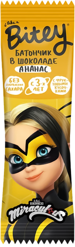 

Батончик глазированный Take a Bitey Miraculous злаково-фруктовый с кусочками фруктов Ананас 35 г дизайн в ассортименте