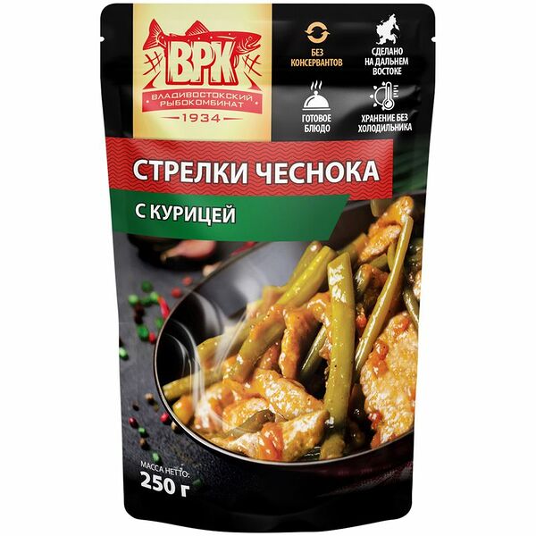 Стрелки чеснока ВРК с курицей, 250г