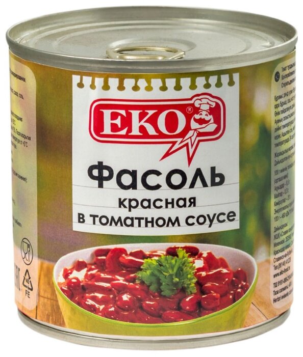 

Фасоль красная Eko в томатном соусе 400 г