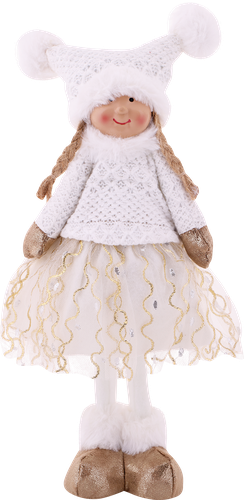 

Фигура новогодняя HOMECLUB Девочка в юбочке, стоячая, 38см, цвет в ассортименте