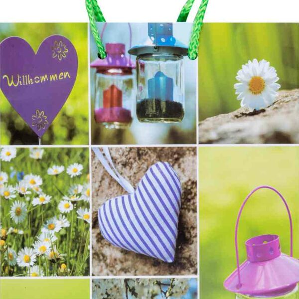 Пакет подарочный Сердца, 18×22,7 см