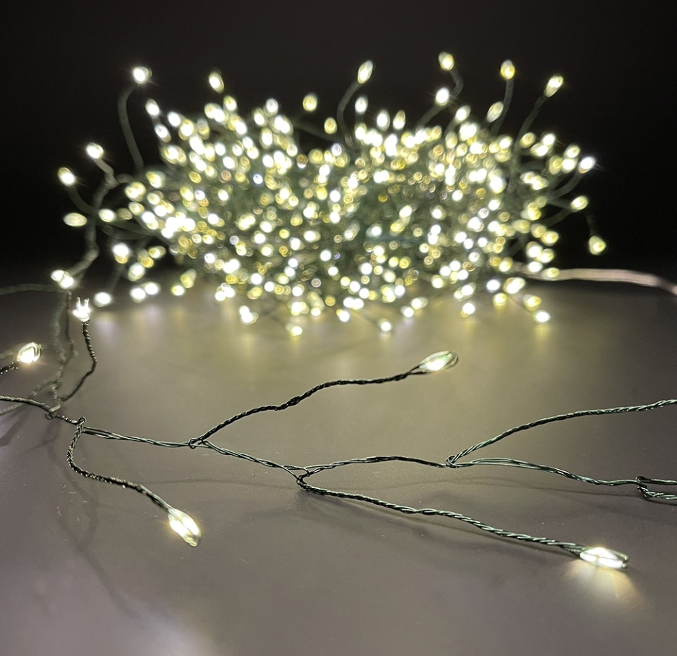 

Декор luka Lighting гирлянда капельки на зеленом проводе белый свет 8 функций, 400 микроламп, 1000 см, таймер, Китай