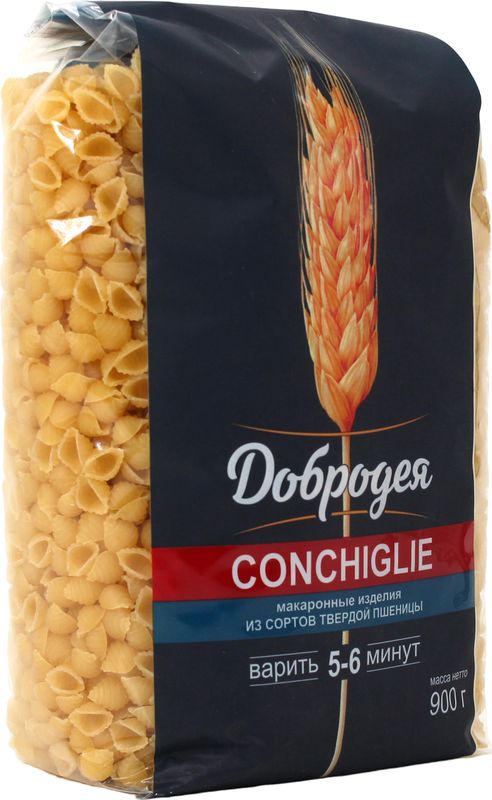 

Макароны Добродея Conchiglie из твердых сортов пшеницы 900 г