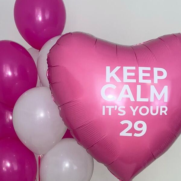 Набор шаров бело-розовые