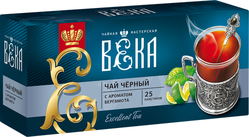 

Чай черный ВЕКА с ароматом бергамота, 25пак