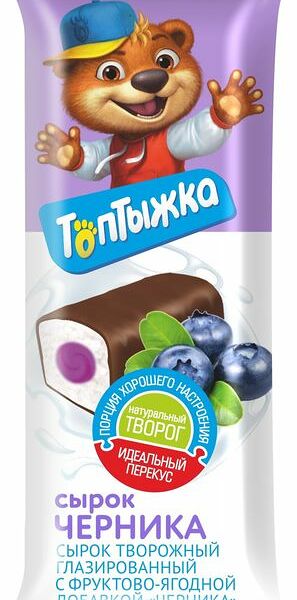 Сырок глазированный Топтыжка с черникой 12%