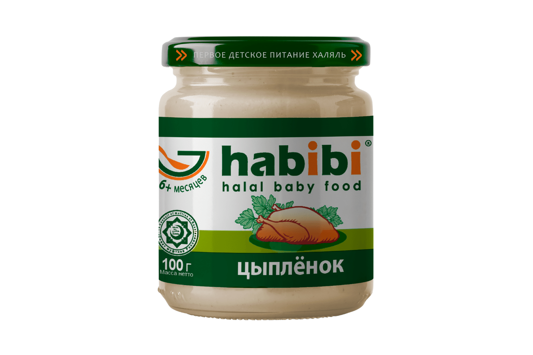 

Пюре мясное Habibi Цыпленок с 6 месяцев 100 г