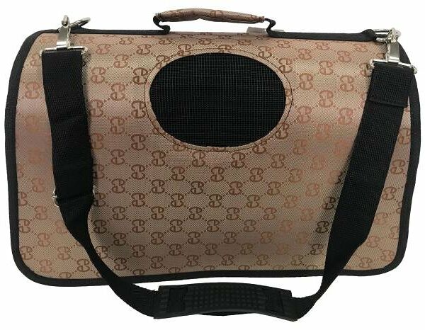 Сумка-переноска для животных коричневая M, 44х22х26 см