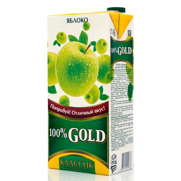 Сок яблочный классик ТМ Gold (Голд) 1,93л