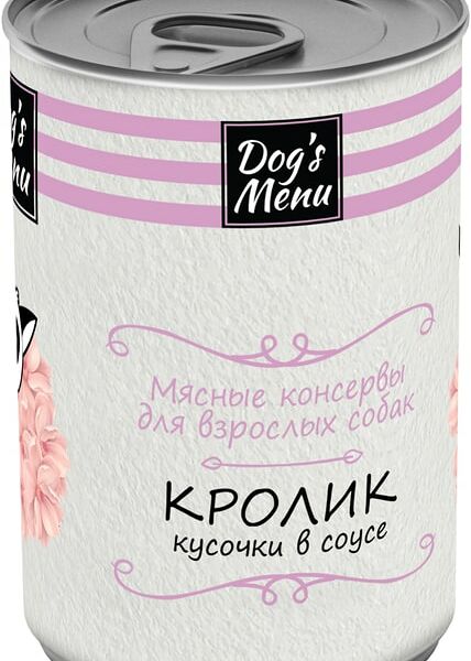 Влажный корм для собак Dogs Menu с кроликом 340г