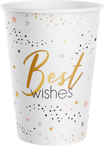

Стаканы одноразовые Party 250 мл бумажные с тиснением 6 шт дизайн в ассортименте