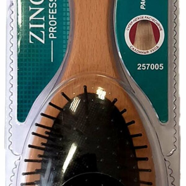 Расческа для волос Zinger Деревянная массажная WH5 Plastic Pins ТМ Zinger (Зингер)