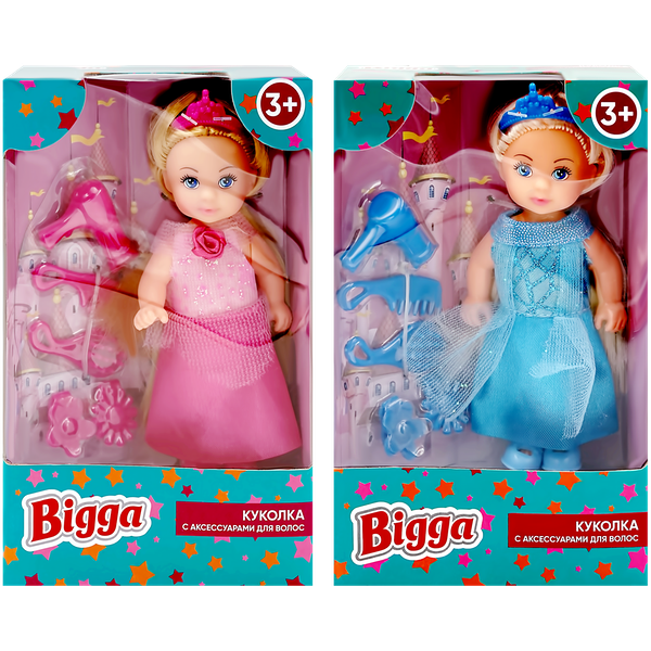 Набор игровой BIGGA Кукла мини с аксессуарами для волос, в ассортименте Арт. 87150