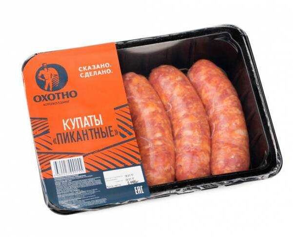 Купаты свиные Охотно Пикантные охлажденные, 400 г