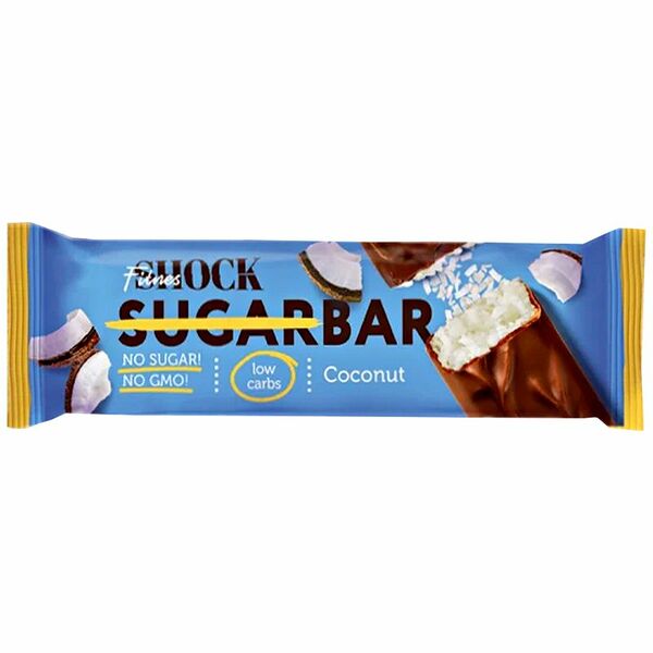 Протеиновый батончик FitnesShock Кокос глазированный, 50г