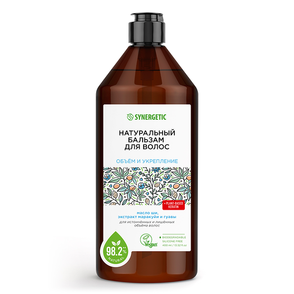 Бальзам для волос Synergetic Объем и укрепление, 400 мл