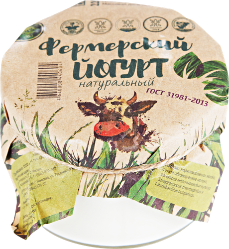 

Йогурт ФЕРМЕРСКИЙ Домашний Натуральный 2,4% ГОСТ, бзмж 220 г