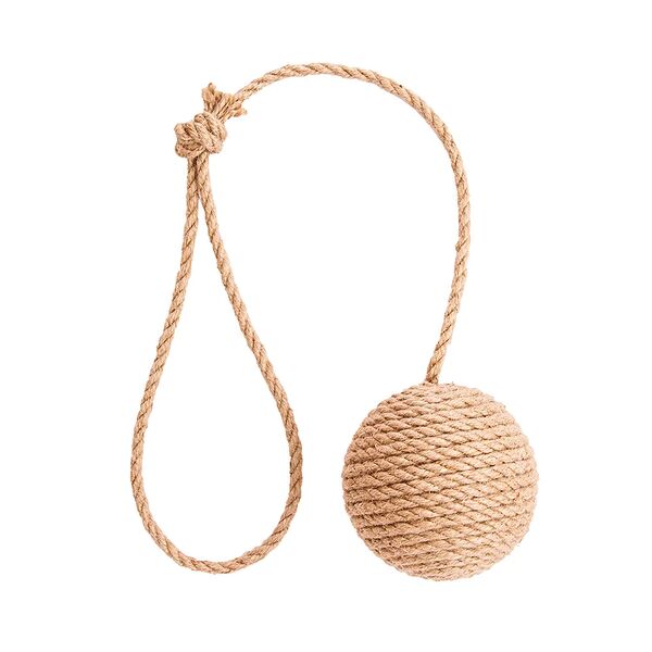 Игрушка для кошек Когтеточка динамическая клубок средний с ручкой