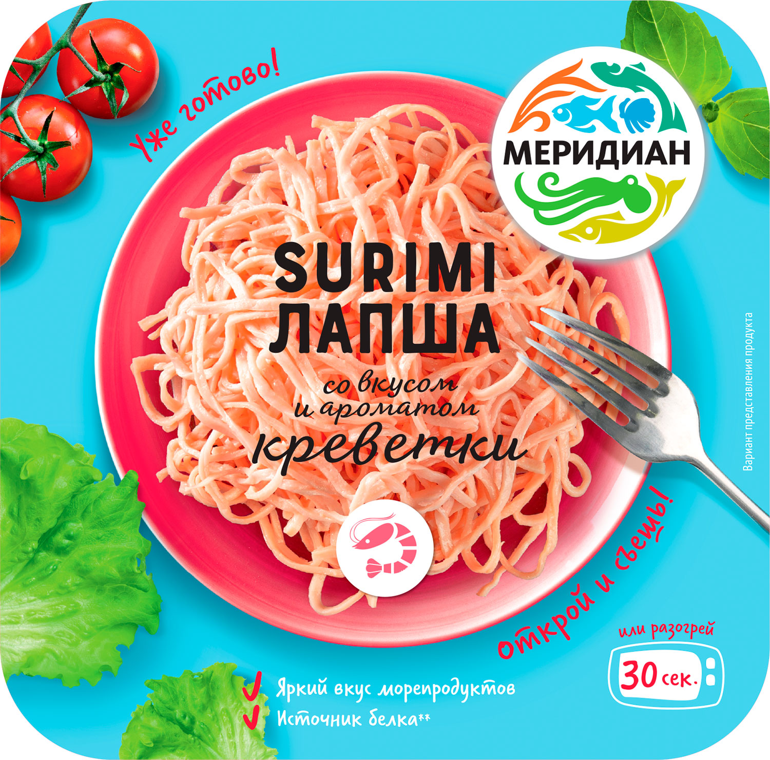 

Лапша сурими Меридиан Креветки 130 г