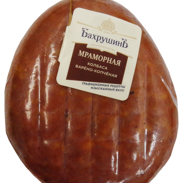 Колбаса Бахрушинъ Мраморная в/к вес 