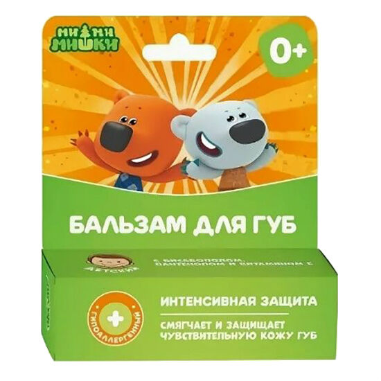Бальзам для губ Ми-Ми-Мишки Интенсивная защита гипоаллергенный 4.2 г