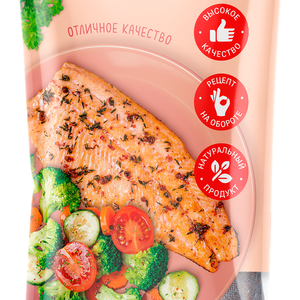 Горбуша филе Магнит с кожей мороженая 500 г