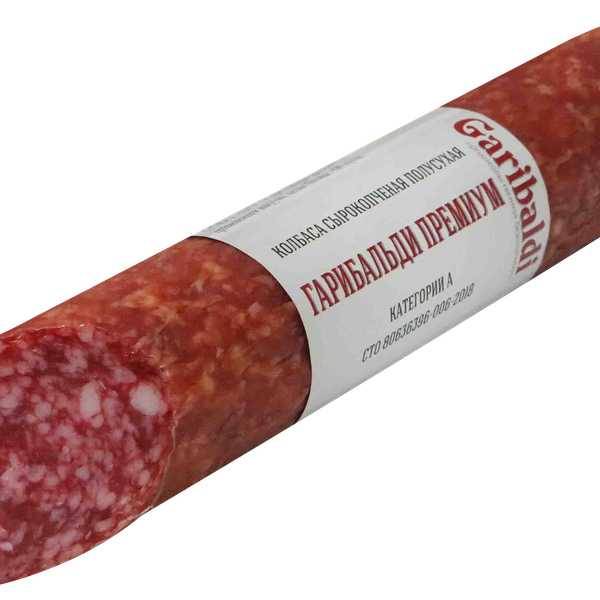 Колбаса ГАРИБАЛЬДИ Премиум с/к п/сух в/у вес до 900г