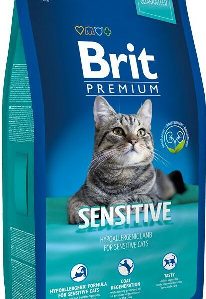 Brit Premium Cat Sensitive для взрослых кошек с чувствительным пищеварением Ягненок
