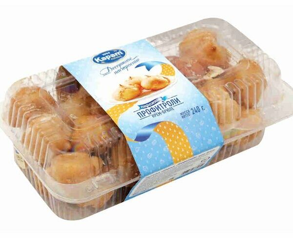 Пирожное Карат Плюс профитроли крем-брюле