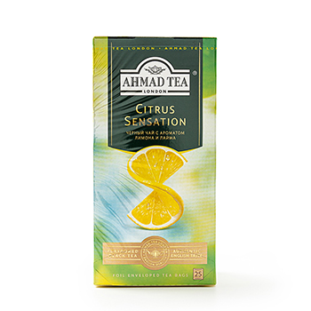 

Чай чёрный Ahmad Tea Citrus Sensation с лимоном и лаймом, 25х1,8г