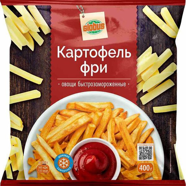 Картофель фри быстрозамороженный Глобус